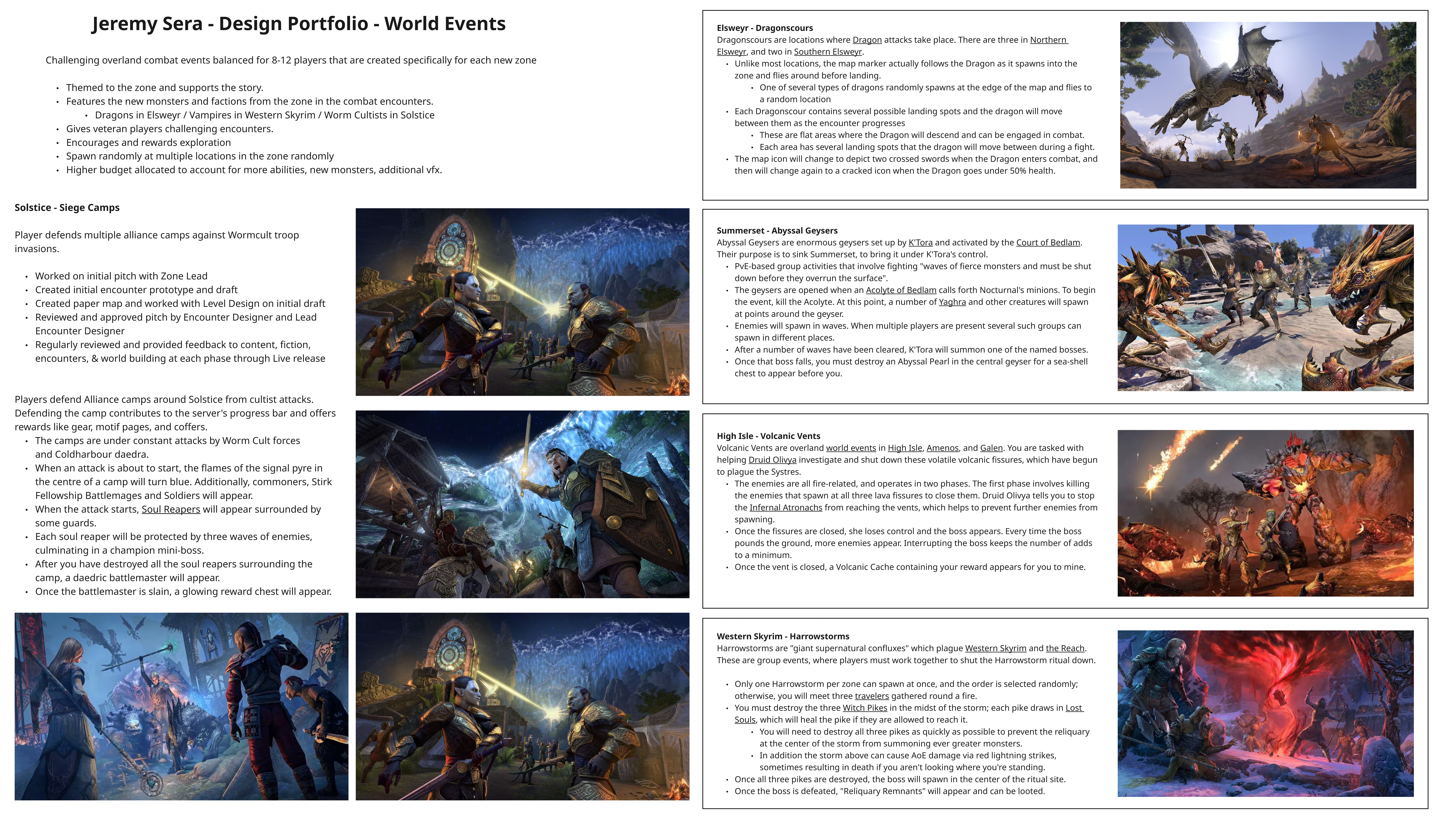 World Event: Siege Camps